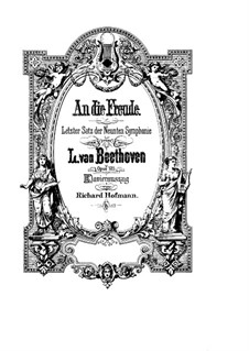 Ode to Joy: Partitura Piano-vocal by Ludwig van Beethoven