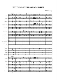 Austrian National Hymn, for orchestra, Hob.XXVIa/43: partitura completa by Joseph Haydn