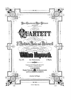 String Quartet in D Major, Op.10: String Quartet in D Major by William Hepworth