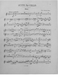 Suite for Cello and Orchestra, Op.3: parte Oboe by Victor Herbert