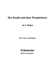 Three Poems, Op.30: No.1 Der Knabe mit dem Wunderhorn (A Major) by Robert Schumann