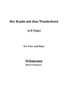 Three Poems, Op.30: No.1 Der Knabe mit dem Wunderhorn (B Major) by Robert Schumann