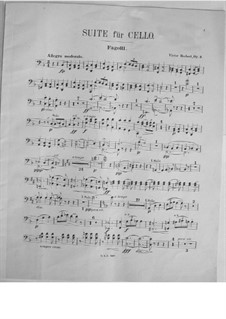 Suite for Cello and Orchestra, Op.3: parte fagote by Victor Herbert