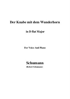 Three Poems, Op.30: No.1 Der Knabe mit dem Wunderhorn (D flat Major) by Robert Schumann