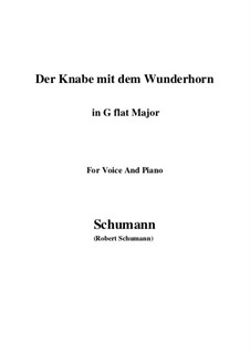 Three Poems, Op.30: No.1 Der Knabe mit dem Wunderhorn (G flat Major) by Robert Schumann
