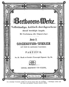 Egmont, Op.84: Partitura completa by Ludwig van Beethoven