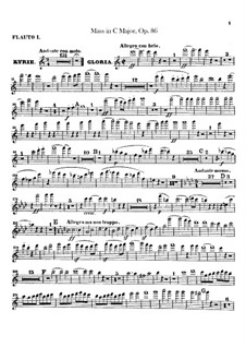 Mass in C Major, Op.86: flautas  by Ludwig van Beethoven