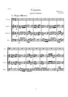 Concerto No.1 C-dur: Score, parts by Michał Bylina