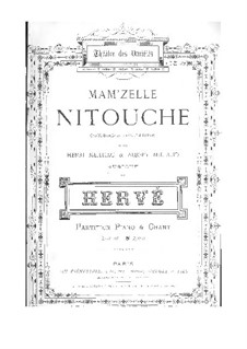 Mam'zelle Nitouche: Partitura Piano-vocal by Florimond Hervé