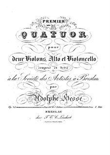 String Quartet No.1 in D Minor, Op.23: quarteto de cordas no.1 em D menor by Adolf Friedrich Hesse