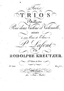 Three Trios for Two Violins and Cello: parte violoncelo by Rodolphe Kreutzer