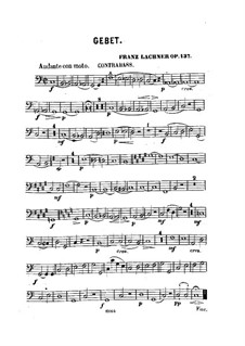 Prayer for Voice, Strings and Organ, Op.137: Parte contrabaixo by Franz Paul Lachner