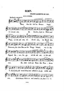 Prayer for Voice, Strings and Organ, Op.137: = by Franz Paul Lachner