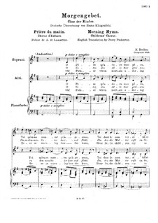 Morning Hymn, H.112 Op.19 No.4: Morning Hymn by Hector Berlioz