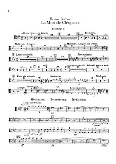 La mort de Cléopâtre (Death of Cleopatra), H.36: parte trombones by Hector Berlioz