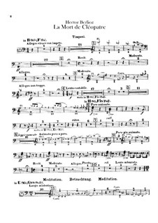 La mort de Cléopâtre (Death of Cleopatra), H.36: Peça para Timpano by Hector Berlioz