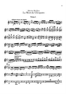 La mort de Cléopâtre (Death of Cleopatra), H.36: parte violinos by Hector Berlioz