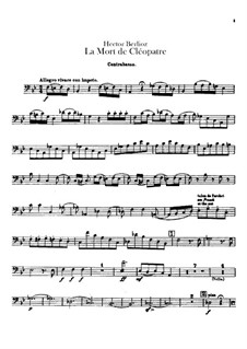 La mort de Cléopâtre (Death of Cleopatra), H.36: Parte contrabaixo by Hector Berlioz