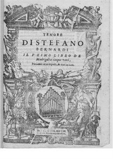 Madrigals for Five Voices: Livro I - parte tenor by Steffano Bernardi