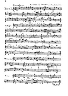 Six Progressive Trios for Two Violins and Cello, Op.28: No.1-3 by Franz Anton Hoffmeister