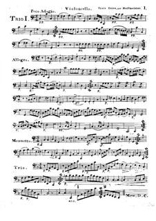 Six Progressive Trios for Two Violins and Cello, Op.28: parte violoncelo by Franz Anton Hoffmeister