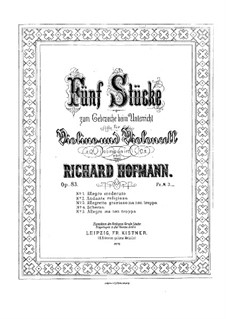 Five Pieces for Violin and Cello, Op.83: Partes by Richard Hofmann