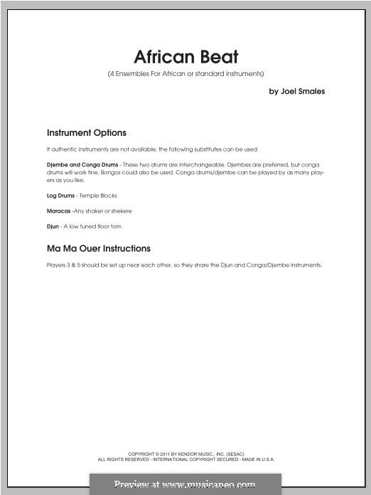 African Beat: partitura completa by Joel Smales