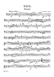 Piano Trio No.2 in E Flat Major, Op.12: parte violoncelo by Johann Nepomuk Hummel