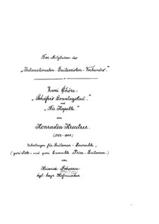 Two Choirs: Nr.1 Schäfer's Sonntagslied, für zwei Gitarren by Conradin Kreutzer