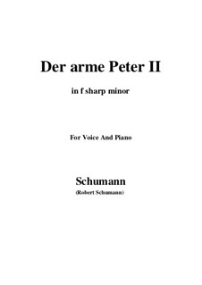 Romances and Ballades, Op.53: No.3 Der arme Peter (Poor Peter), Movement II (f sharp minor) by Robert Schumann