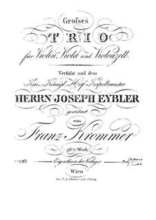 String Trio in F Major, Op.96: parte do violino by Franz Krommer