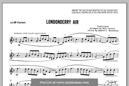 Woodwind Ensemble version: Clarinet 1 part by folklore