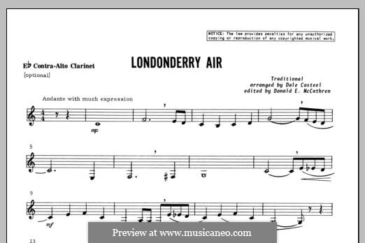 Woodwind Ensemble version: Contra-alto Clarinet part by folklore