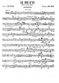 Le roi d'Ys (The King of Ys): Ophicleide part by Édouard Lalo