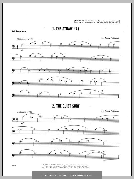 Ten Trios for Trombone: 1st Trombone part by Tommy Pedersen
