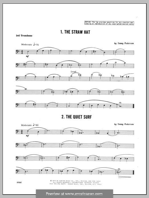 Ten Trios for Trombone: 3rd Trombone part by Tommy Pedersen