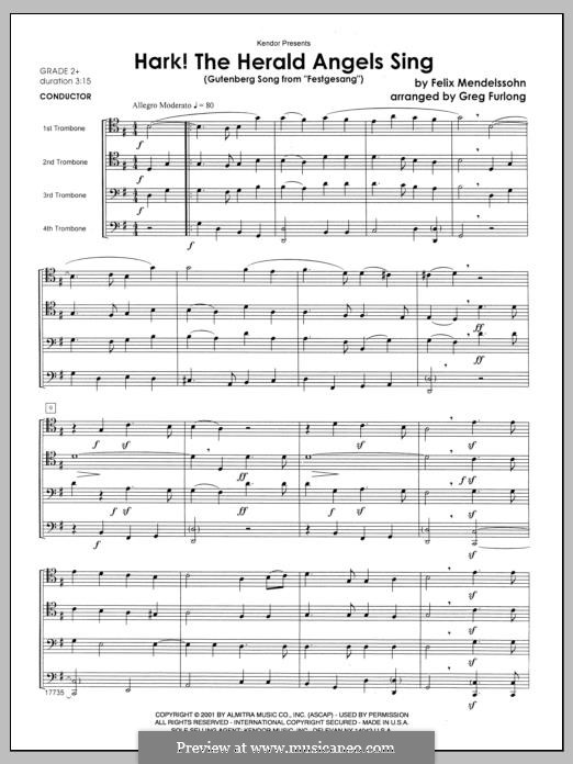 Brass Ensemble version: partitura completa by Felix Mendelssohn-Bartholdy