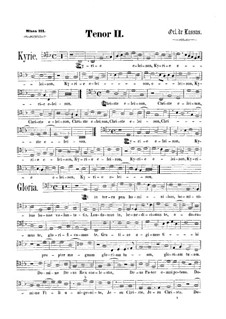 Mass 'Qual donna attende a gloriosa fama': tenor parte II by Orlande de Lassus