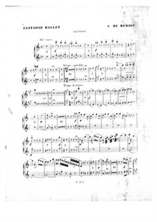 Scène de ballet, Op.100: parte de oboes by Charles Auguste de Beriot