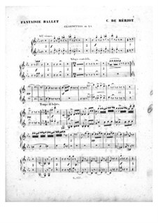 Scène de ballet, Op.100: parte clarinetas by Charles Auguste de Beriot