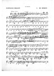 Scène de ballet, Op.100: violino parte II by Charles Auguste de Beriot