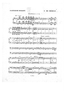 Scène de ballet, Op.100: parte violoncelo by Charles Auguste de Beriot
