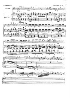 Le trémolo for Violin and Piano, Op.30: Score by Charles Auguste de Beriot