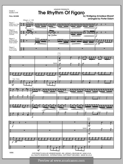 The Rhythm of Figaro: Conductor Score by Wolfgang Amadeus Mozart