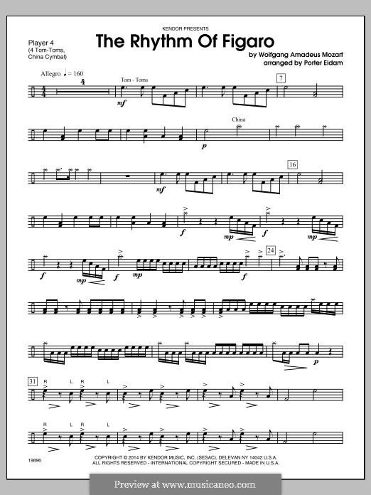 The Rhythm of Figaro: Aux. Perc. 3 by Wolfgang Amadeus Mozart