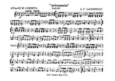 Automania. Galop for Cornet and Orchestra: Cornets in B II-III part by Louis-Philippe Laurendeau