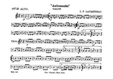 Automania. Galop for Cornet and Orchestra: Alto horn in Es II part by Louis-Philippe Laurendeau