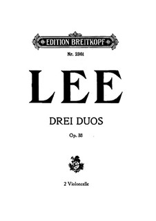 Duos for Two Cellos, Op.38: violoncelo parte I by Sebastian Lee