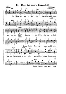 Der Herr ist unsere Zufersicht: Singpartitur by Bernhard Klein