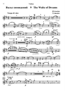 Детский альбом для юных скрипачей: No.9 The Waltz of Dreams – Violin Part by Nazim Amedov